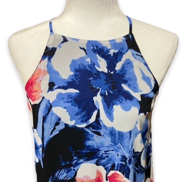 Nwt Lulu’s Here and Luau Navy Blue Floral Print Swing Dress Women’s Size XS - Picture 6 of 13